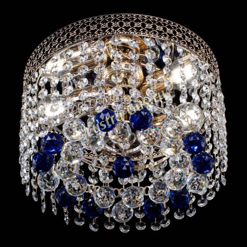 Люстра Венеция шар №2 синяя в Химках Гусь Хрустальный