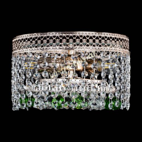 Люстра Венеция шар №2 зеленая в Химках Гусь Хрустальный