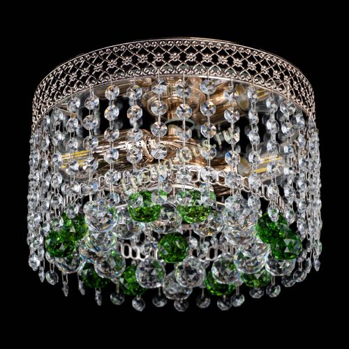 Люстра Венеция шар №2 зеленая в Химках Гусь Хрустальный