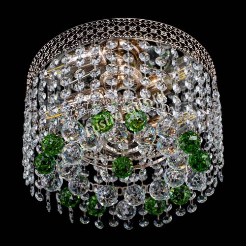 Люстра Венеция шар №2 зеленая в Химках Гусь Хрустальный