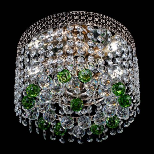 Люстра Венеция шар №2 зеленая в Химках Гусь Хрустальный