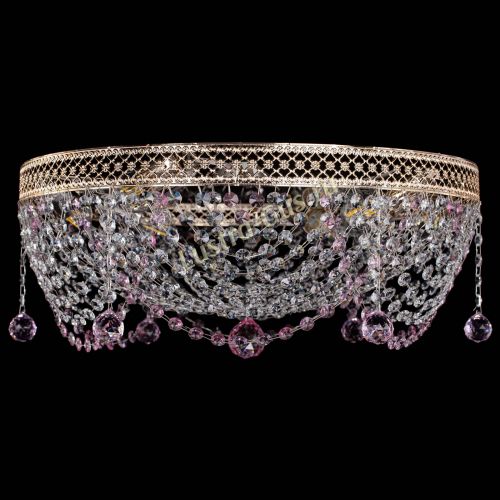 Люстра Венеция Жасмин розовая в Химках Гусь Хрустальный