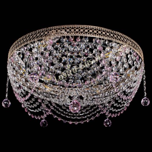 Люстра Венеция Жасмин розовая в Химках Гусь Хрустальный