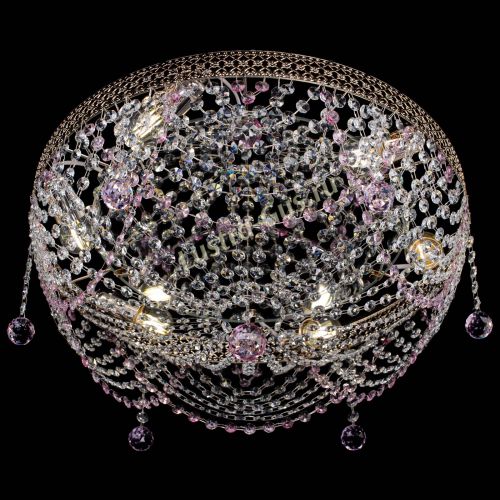 Люстра Венеция Жасмин розовая в Химках Гусь Хрустальный