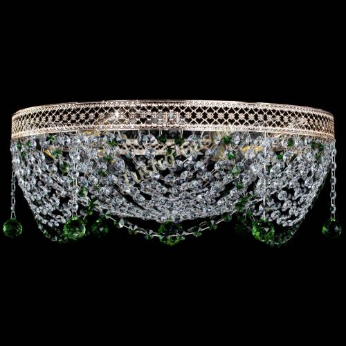 Люстра Венеция Жасмин зеленая в Химках Гусь Хрустальный
