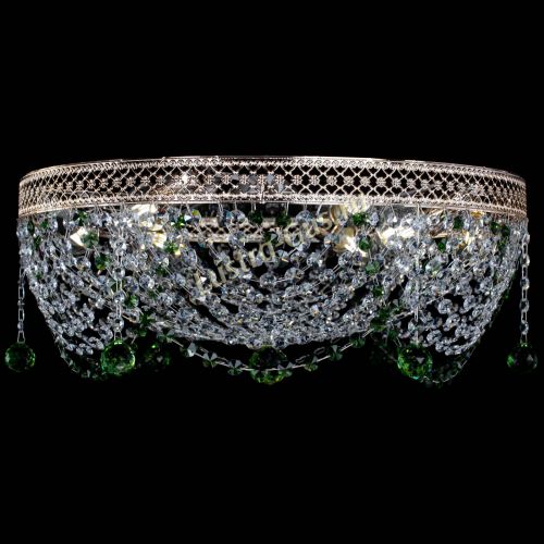 Люстра Венеция Жасмин зеленая в Химках Гусь Хрустальный