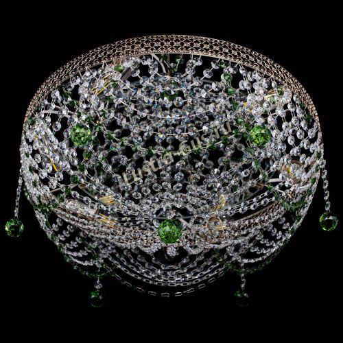 Люстра Венеция Жасмин зеленая в Химках Гусь Хрустальный