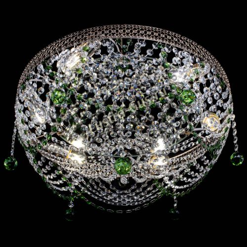Люстра Венеция Жасмин зеленая в Химках Гусь Хрустальный