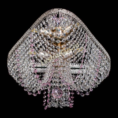 Люстра Верона Токката №5 розовая в Химках Гусь Хрустальный