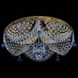 Люстра Виктория Синяя под бронзу в Химках