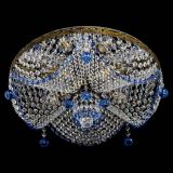 Люстра Виктория Синяя под бронзу в Химках