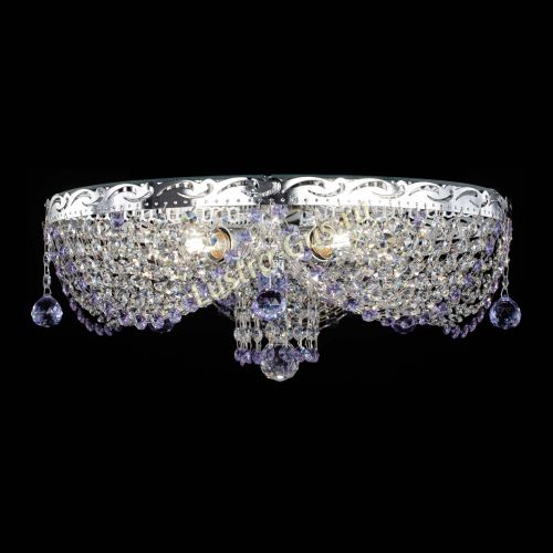 Люстра Виктория фиолетовая в Химках Гусь Хрустальный