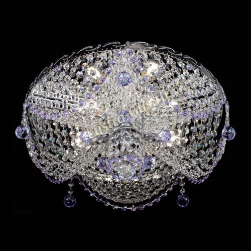 Люстра Виктория фиолетовая в Химках Гусь Хрустальный