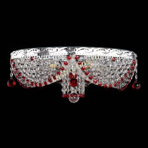 Люстра Виктория красная в Химках Гусь Хрустальный