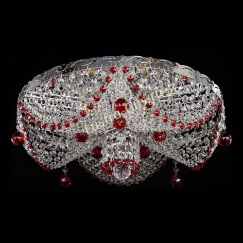 Люстра Виктория красная в Химках Гусь Хрустальный