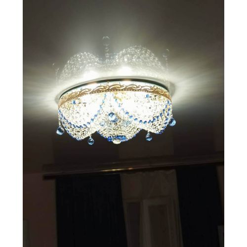 Люстра Виктория Синяя в Химках Гусь Хрустальный