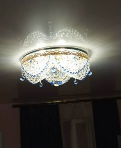 Люстра Виктория Синяя в Химках отзыв и фото покупателя