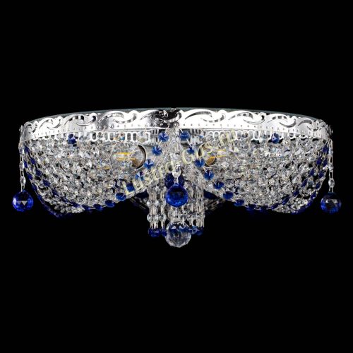 Люстра Виктория Синяя в Химках Гусь Хрустальный