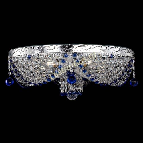 Люстра Виктория Синяя в Химках Гусь Хрустальный