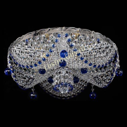 Люстра Виктория Синяя в Химках Гусь Хрустальный