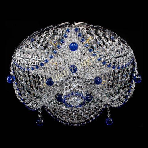 Люстра Виктория Синяя в Химках Гусь Хрустальный