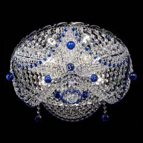 Люстра Виктория Синяя в Химках Гусь Хрустальный