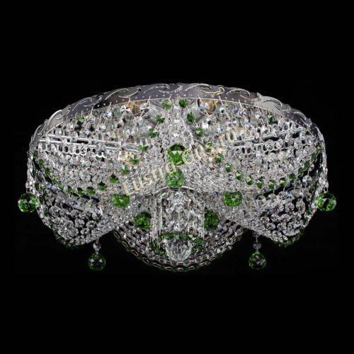 Люстра Виктория зеленая в Химках Гусь Хрустальный