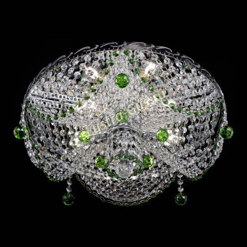 Люстра Виктория зеленая в Химках Гусь Хрустальный