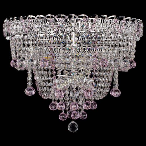 Люстра Водопад Софья розовая в Химках Гусь Хрустальный