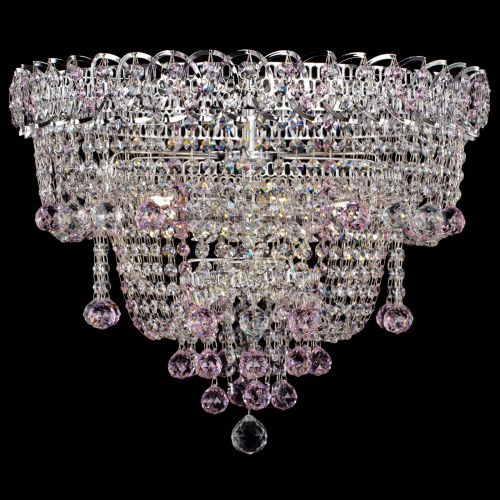 Люстра Водопад Софья розовая в Химках Гусь Хрустальный