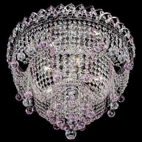 Люстра Водопад Софья розовая в Химках Гусь Хрустальный