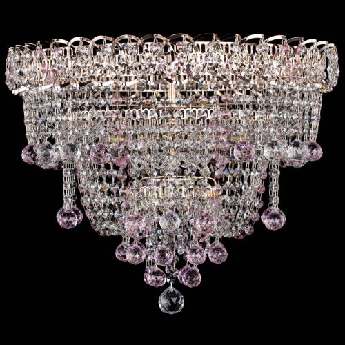 Люстра Водопад Софья розовая в Химках Гусь Хрустальный