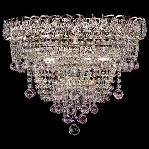Люстра Водопад Софья розовая в Химках Гусь Хрустальный