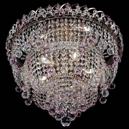 Люстра Водопад Софья розовая в Химках Гусь Хрустальный