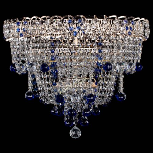 Люстра Водопад Софья синяя в Химках Гусь Хрустальный