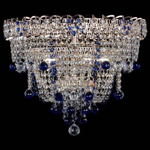 Люстра Водопад Софья синяя в Химках Гусь Хрустальный