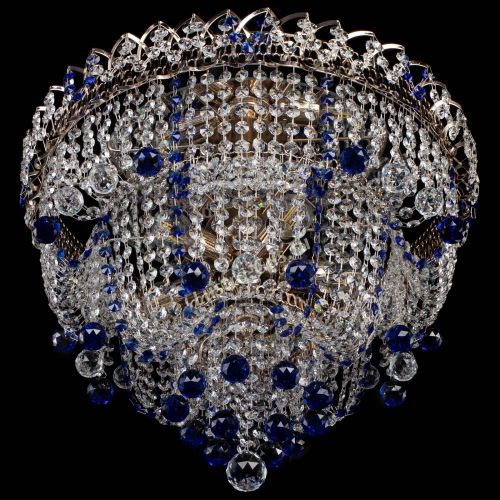 Люстра Водопад Софья синяя в Химках Гусь Хрустальный