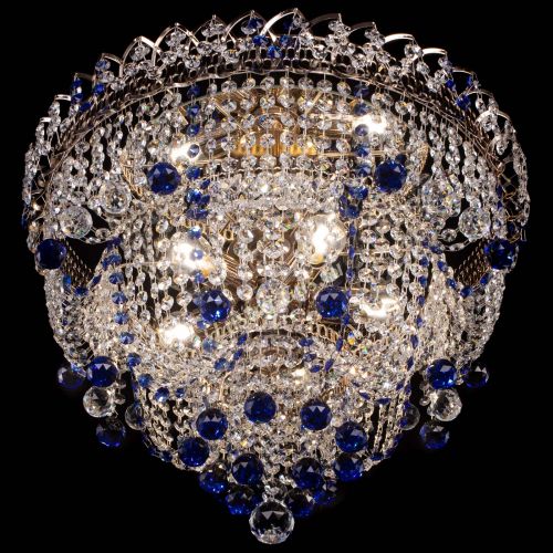 Люстра Водопад Софья синяя в Химках Гусь Хрустальный