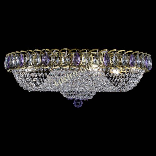 Люстра Водоворот Купол под бронзу Фиолетовый в Химках Гусь Хрустальный