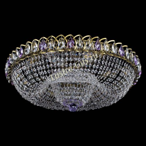Люстра Водоворот Купол под бронзу Фиолетовый в Химках Гусь Хрустальный