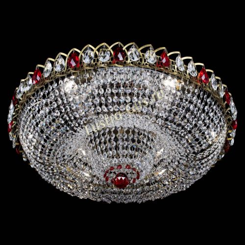 Люстра Водоворот Купол под бронзу Красный в Химках Гусь Хрустальный