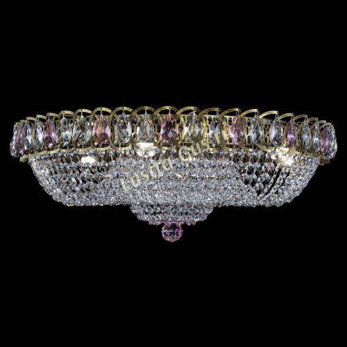 Люстра Водоворот Купол под бронзу Розовый в Химках Гусь Хрустальный