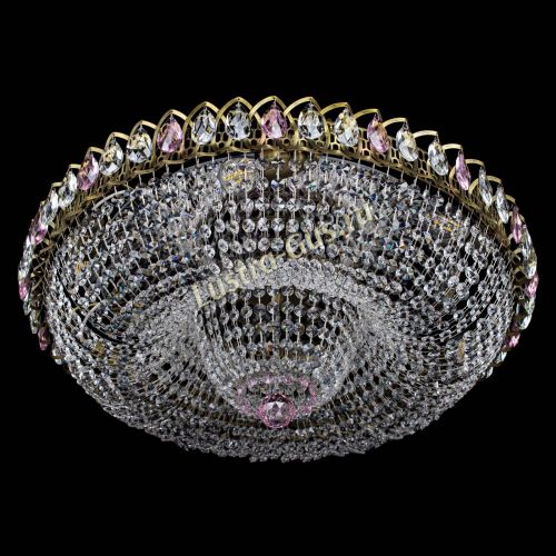 Люстра Водоворот Купол под бронзу Розовый в Химках Гусь Хрустальный