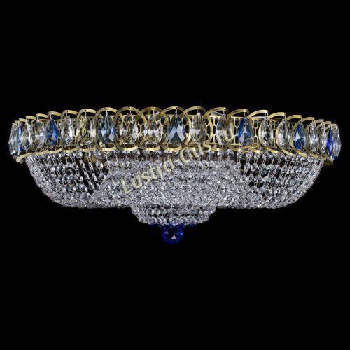 Люстра Водоворот Купол под бронзу Синий в Химках Гусь Хрустальный