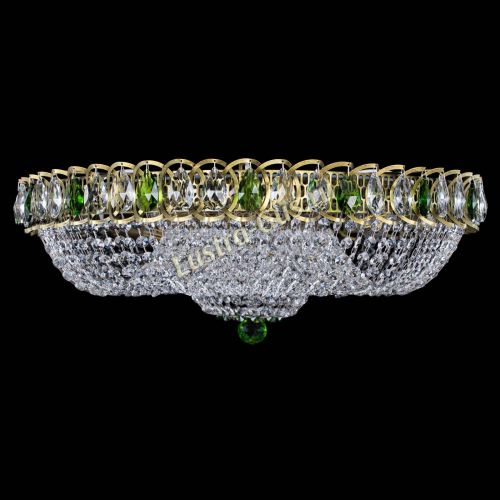 Люстра Водоворот Купол под бронзу Зеленый в Химках Гусь Хрустальный