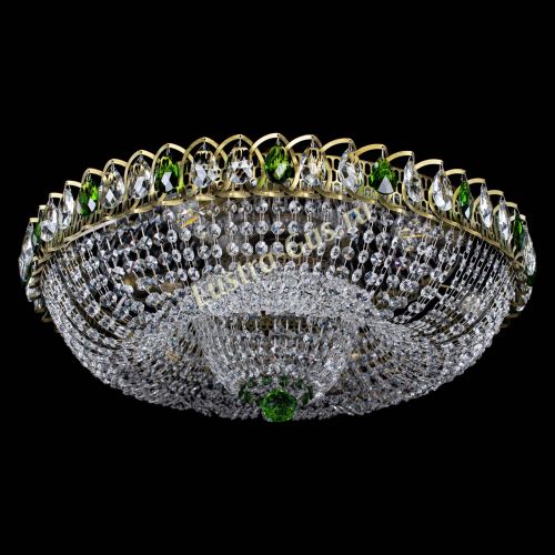 Люстра Водоворот Купол под бронзу Зеленый в Химках Гусь Хрустальный