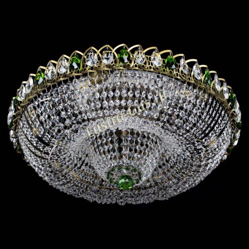 Люстра Водоворот Купол под бронзу Зеленый в Химках Гусь Хрустальный