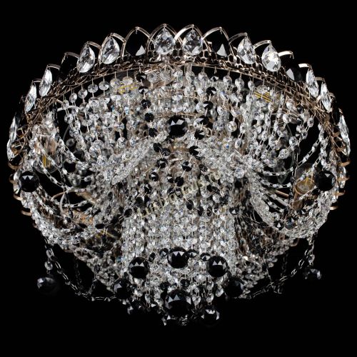 Люстра Водоворот Ольга шар черная в Химках Гусь Хрустальный