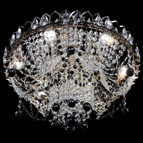 Люстра Водоворот Ольга шар черная в Химках Гусь Хрустальный