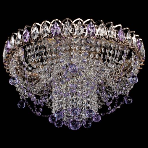 Люстра Водоворот Ольга шар фиолетовая в Химках Гусь Хрустальный